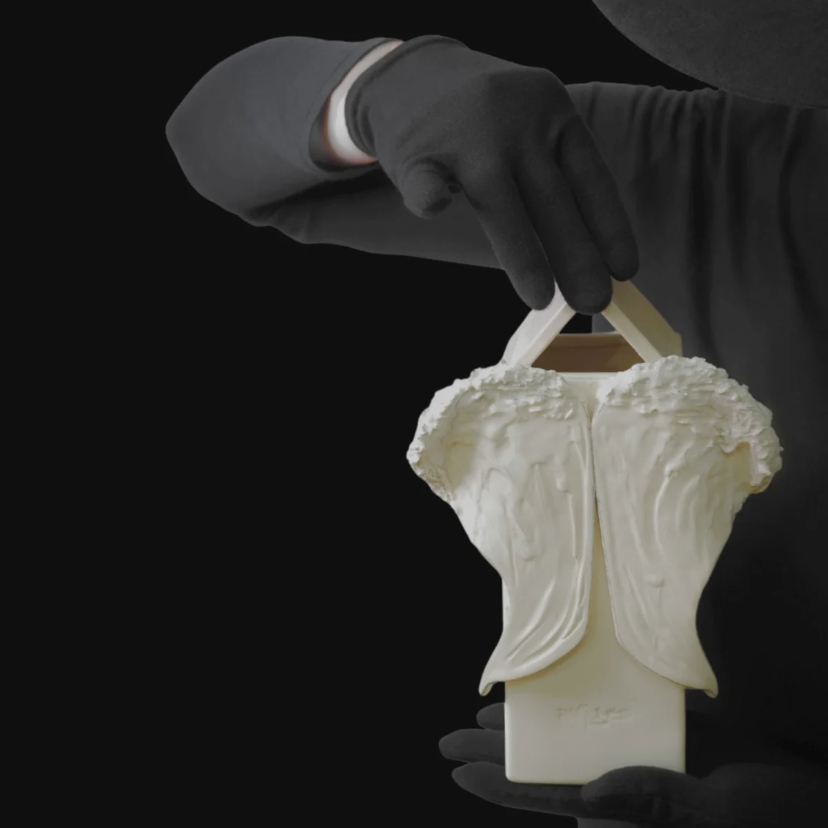 Ceramic artwork "A house with angel's wings"