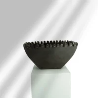 Skulptūrinis dubuo - šamotas, dubuo rankų darbo indas