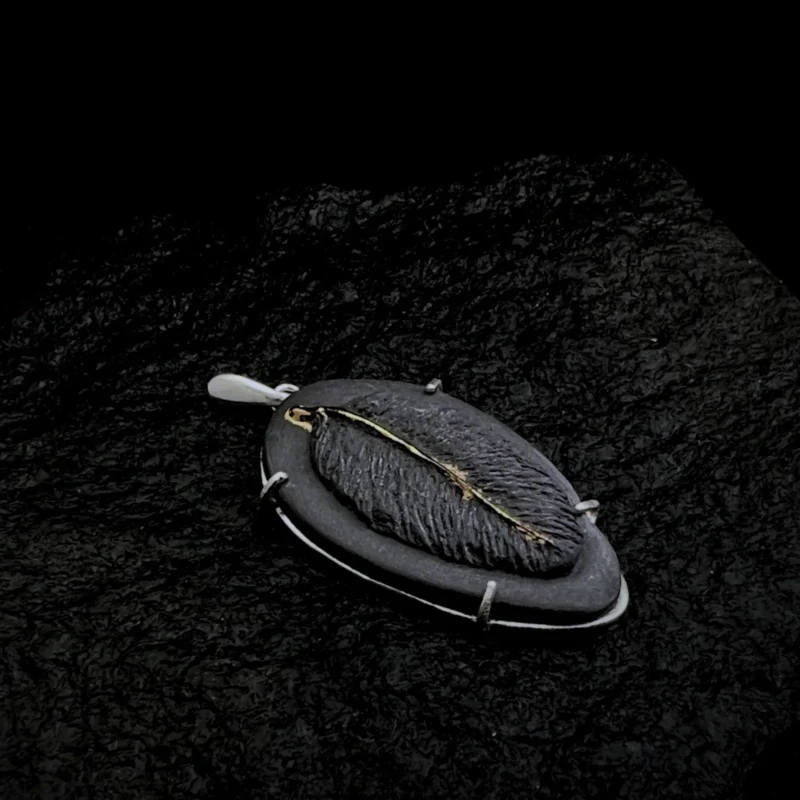 Pakabukas-medalionas-lapelis Pakabukas medalionas "lapelis" sidabro apkauste